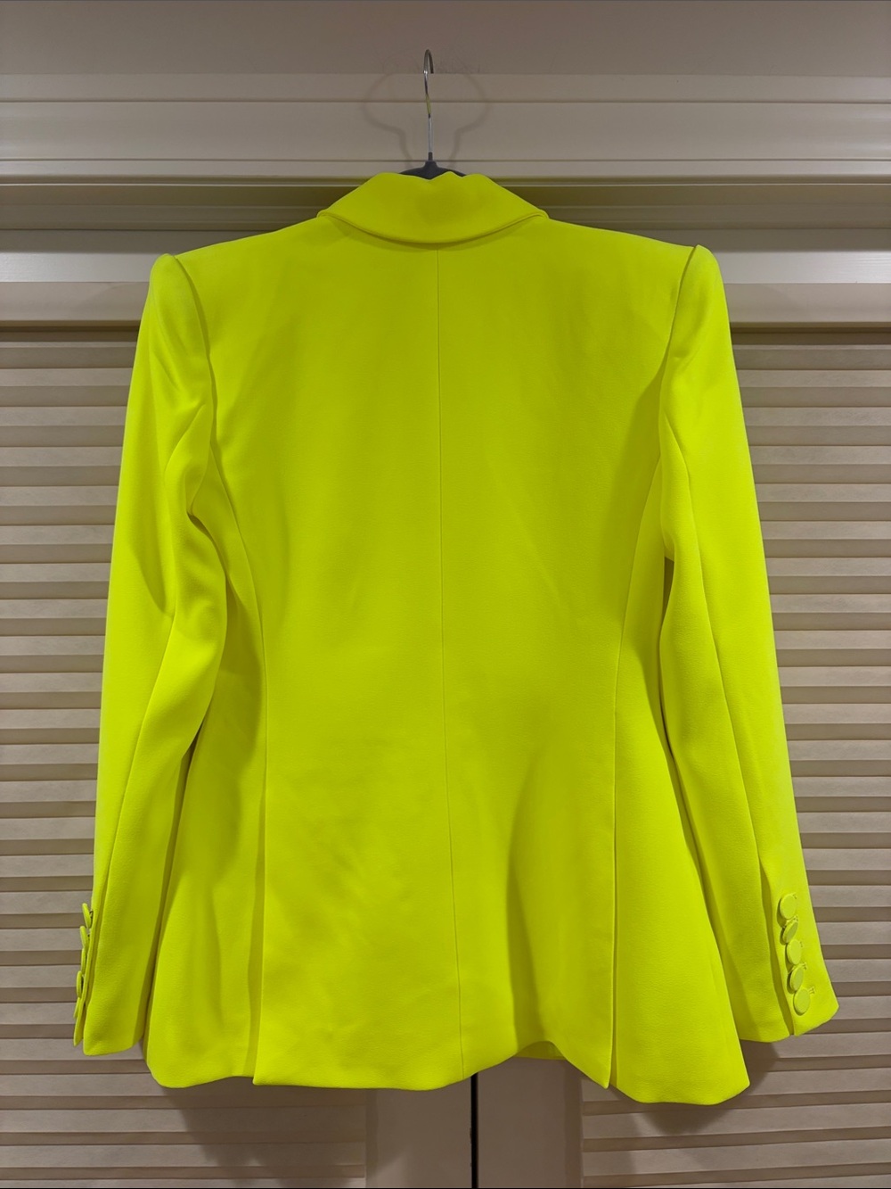 NWOT Alex Perry Neon Yellow Tailored Blazer, Size US 6 - Picture 5 of 10